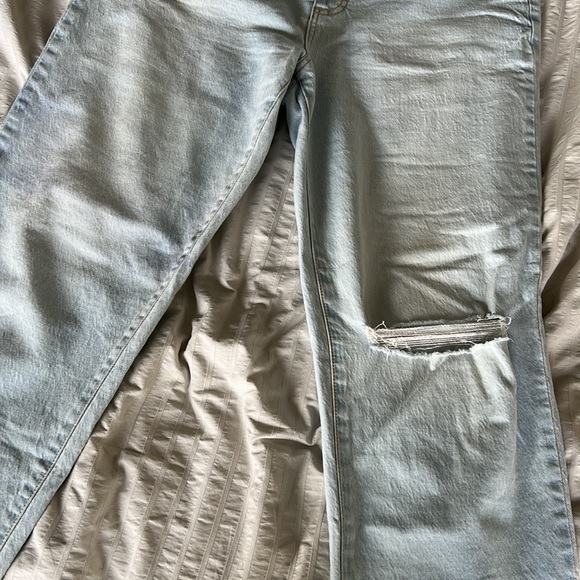 Wide Leg Ripped Acid Denim - Picture 2 of 4